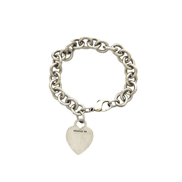 TIFFANY Authentic Silver Heart Charm Bracelet - Picture 5 of 5